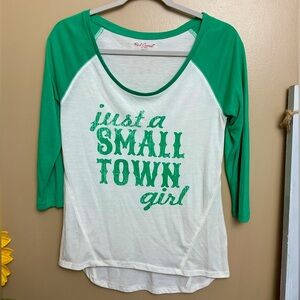 RED CAMEL Green and White Graphic T-shirt